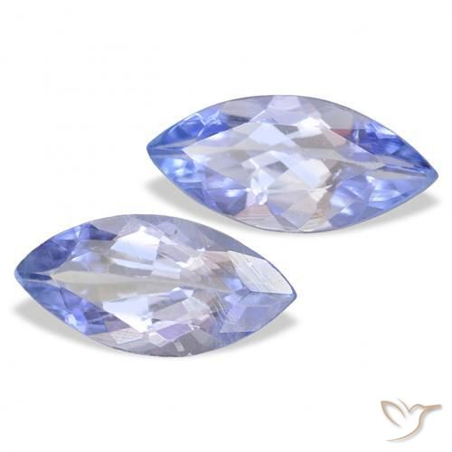 Pedras preciosas de Tanzanita Pastel Azul natural de 0.67 ct, Marquesa, VS