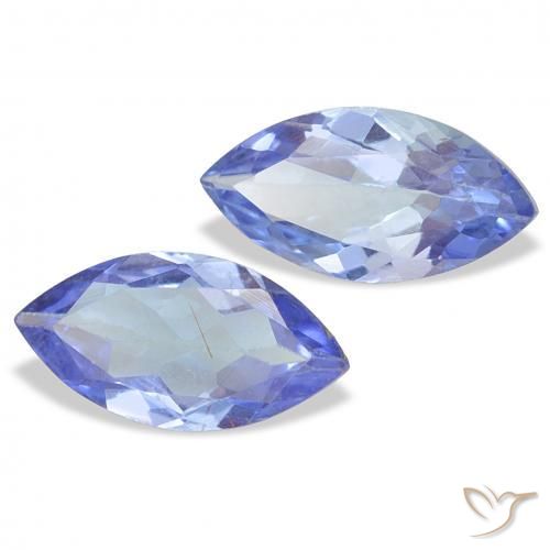 Pedras preciosas de Tanzanita Pastel Azul natural de 0.72 ct, Marquesa, VS