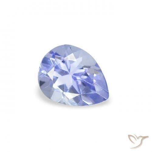 Tanzanita Azul claro Natural 0.40ct, Formato de pêra, VS