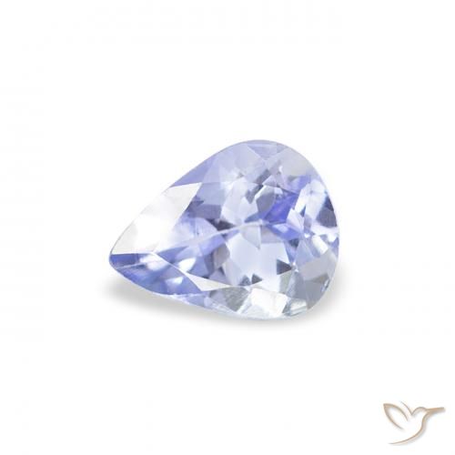 0.39ct Natural Pastel Azul Tanzanita, Formato de pêra, VS
