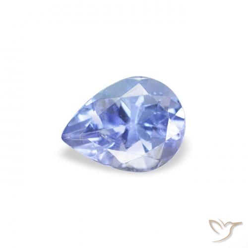 0.36ct Natural Pastel Azul Tanzanita, Formato de pêra, VS