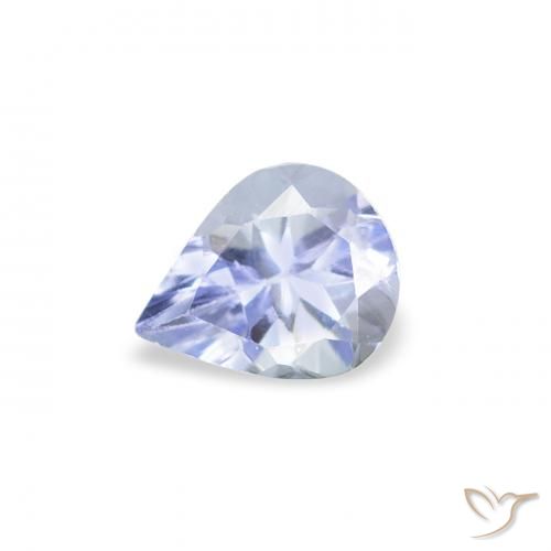 0.35ct Natural Pastel Azul Tanzanita, Formato de pêra, VS