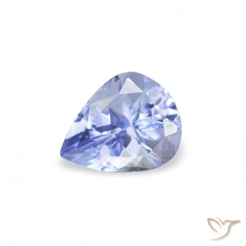 0.43ct Natural Pastel Azul Tanzanita, Formato de pêra, VS