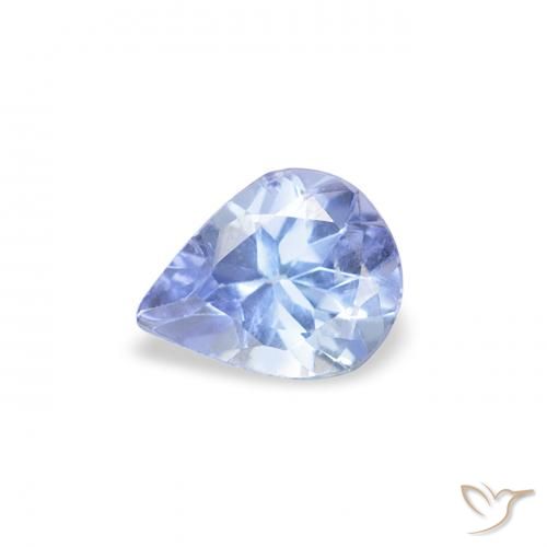 0.34ct Natural Pastel Azul Tanzanita, Formato de pêra, VS