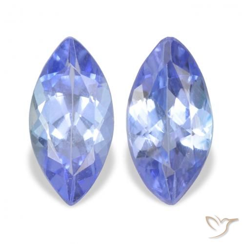 0.74ctw Natural Roxo Elétrico Azul Tanzanita, Marquesa, VVS-VS