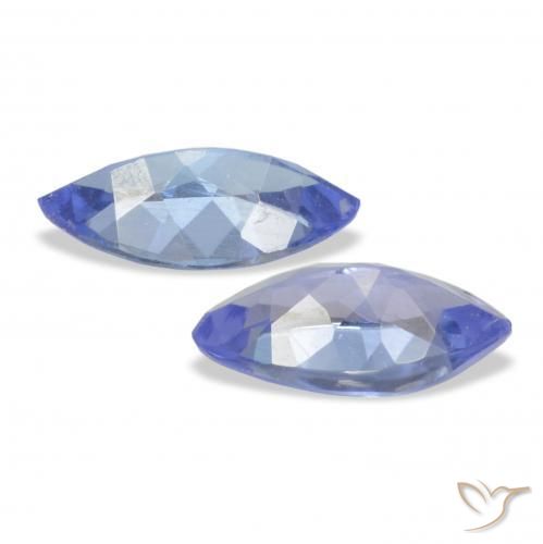 Pedras preciosas de Tanzanita Roxo Elétrico Azul natural de 0.74 ct, Marquesa, VVS-VS