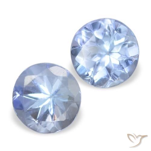 Pedras preciosas de Tanzanita Azul púrpura claro natural de 0.32 ct, Redondo, VVS-VS