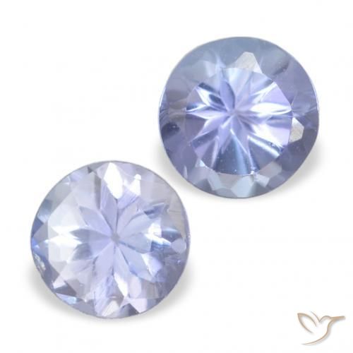 Pedras preciosas de Tanzanita Azul claro natural de 0.33 ct, Redondo, VVS-VS