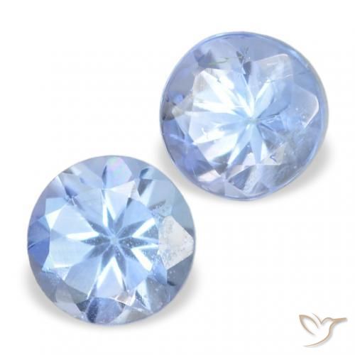 Pedras preciosas de Tanzanita Pastel Azul natural de 0.33 ct, Redondo, VS