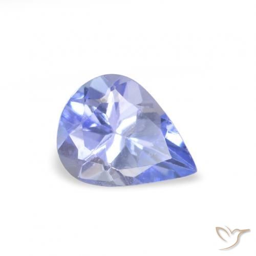 Tanzanita Azul claro Natural 0.32ct, Formato de pêra, VVS-VS