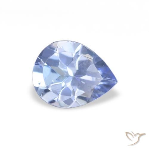 Tanzanita Azul claro Natural 0.35ct, Formato de pêra, VVS-VS