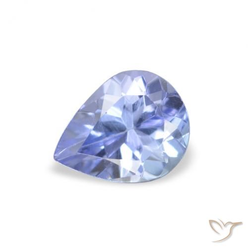 0.33ct Natural Pastel Azul Tanzanita, Formato de pêra, VVS-VS