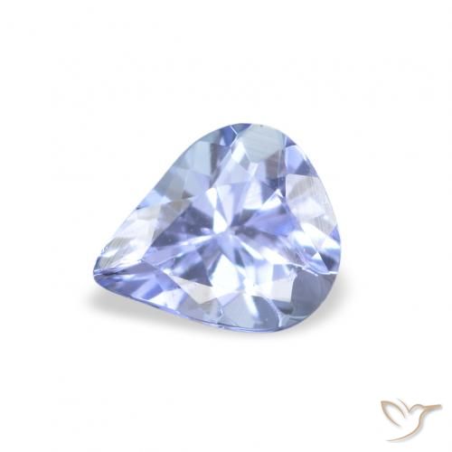 0.29ct Natural Pastel Azul Tanzanita, Formato de pêra, VS