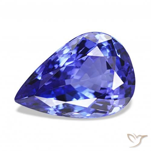 4.52ct Violeta Azul Tanzanita, Formato de pêra, IF