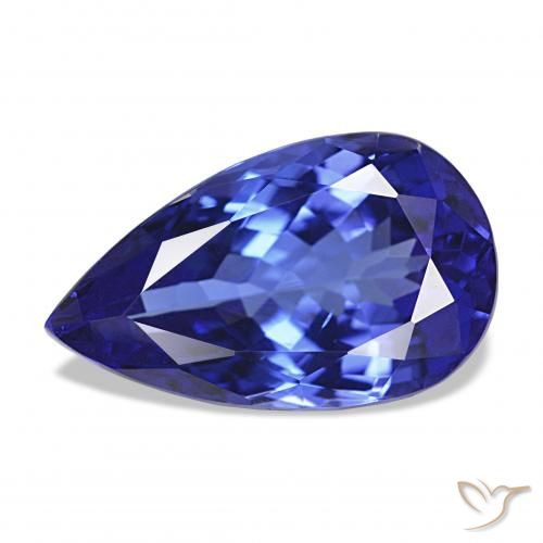 4.38ct Violeta Azul Tanzanita, Formato de pêra, VVS