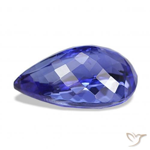 Tanzanita Violeta Azul Natural 4.38ct, Formato de pêra, VVS