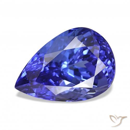 4.43ct Violeta Azul Tanzanita, Formato de pêra, IF