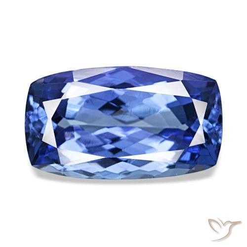 3.62ct azul tanzanita, almofada, VVS-VS