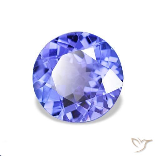 Tanzanita azul natural 1,32ct, corte redondo, VVS-VS