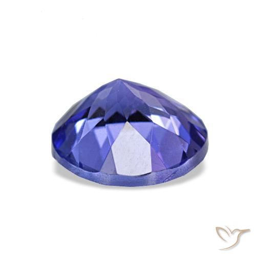 Tanzanita azul natural 1,32ct, corte redondo, VVS-VS