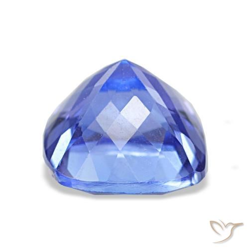 Tanzanita azul natural 2,40ct, almofada cortada, VVS-VS