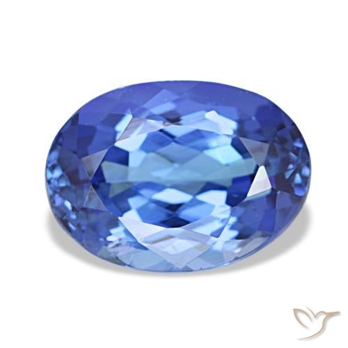 Tanzanita azul natural 2,21ct, corte oval, VVS-VS