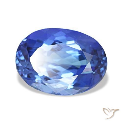 Tanzanita azul natural 2,21ct, corte oval, VVS-VS