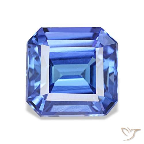 2.64ct azul tanzanita, corte esmeralda, VVS