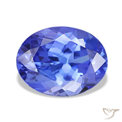 Tanzanita azul natural 1,83ct, corte oval, VVS