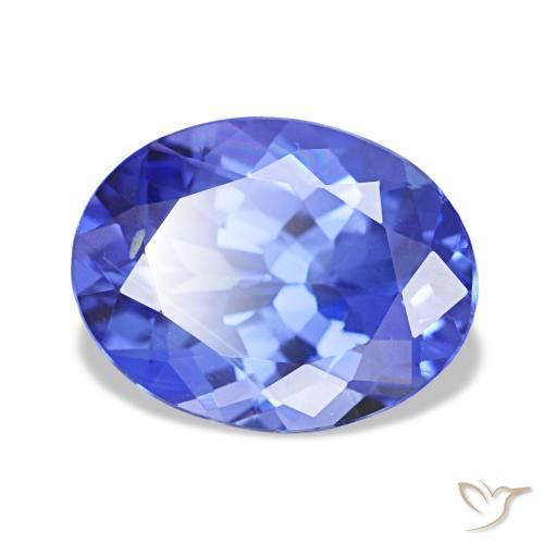 Tanzanita azul natural 1,83ct, corte oval, VVS