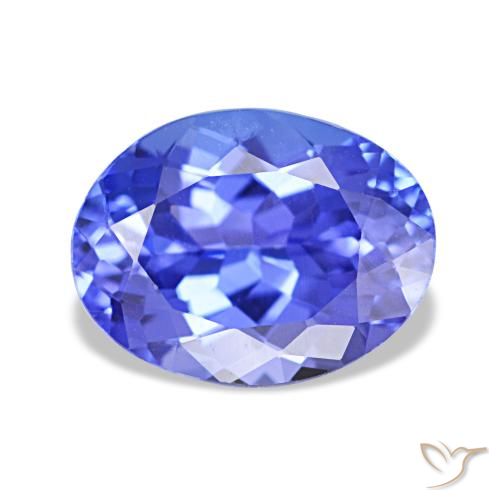 Tanzanita azul natural 1,88ct, corte oval, VVS