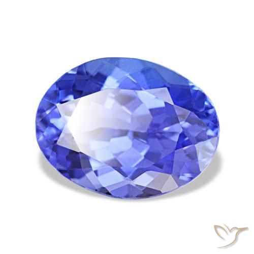 Tanzanita azul natural 1,88ct, corte oval, VVS