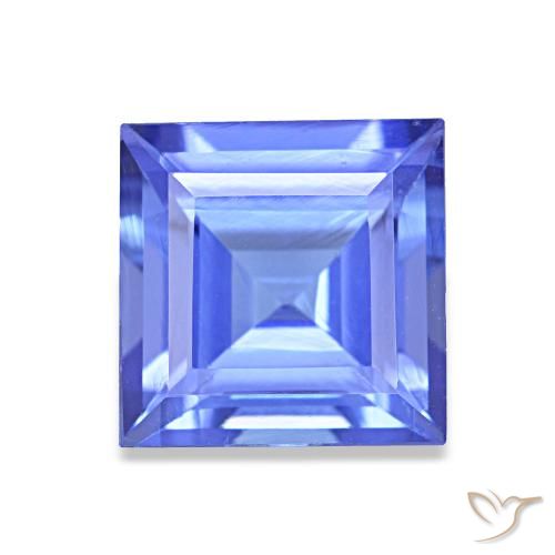 Tanzanita azul natural 1,63ct, quadrado, VVS