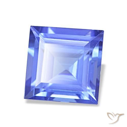 Tanzanita azul natural 1,63ct, quadrado, VVS