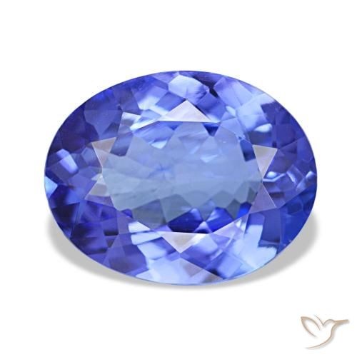 Tanzanita azul natural 2,24ct, corte oval, VVS