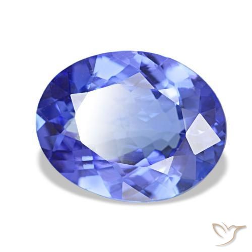 Tanzanita azul natural 2,24ct, corte oval, VVS