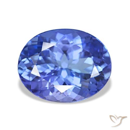 Tanzanita azul natural 2,18ct, corte oval, VVS