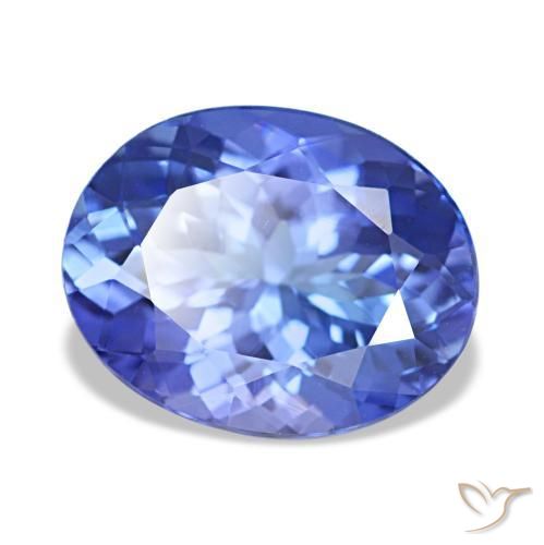 Tanzanita azul natural 2,18ct, corte oval, VVS