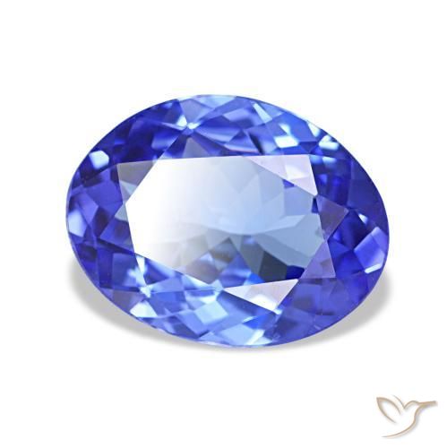 Tanzanita azul natural 1,38ct, corte oval, VVS
