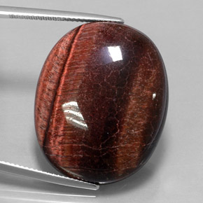 Tiger's eye matrix multicolorido natural 40,06ct, corte oval, opaco