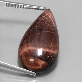 Tiger's eye matrix multicolorido natural 33,34ct, formato de pêra, opaco