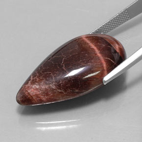 Tiger's eye matrix multicolorido natural 33,34ct, formato de pêra, opaco