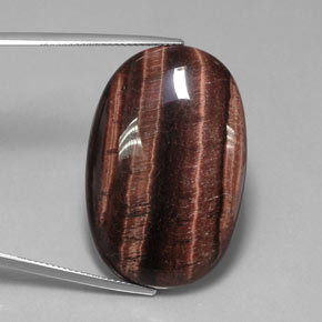 Tiger's eye matrix multicolorido natural 42,21ct, corte oval, opaco