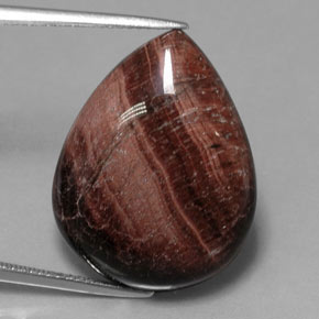 Tiger's eye matrix multicolorido natural 23,62ct, formato de pêra, opaco