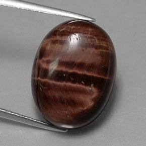 Tiger's eye matrix multicolorido natural 21,49ct, corte oval, opaco