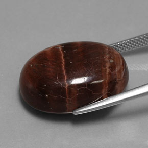 Tiger's eye matrix multicolorido natural 21,49ct, corte oval, opaco
