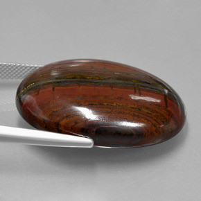 Matriz Olho de Tigre Multicolorido Natural 49.03ct, Corte Oval, Opaco