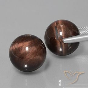 Pedras preciosas de Matriz Olho de Tigre Multicolorido natural de 39.56 ct, Esfera / Bola, Opaco