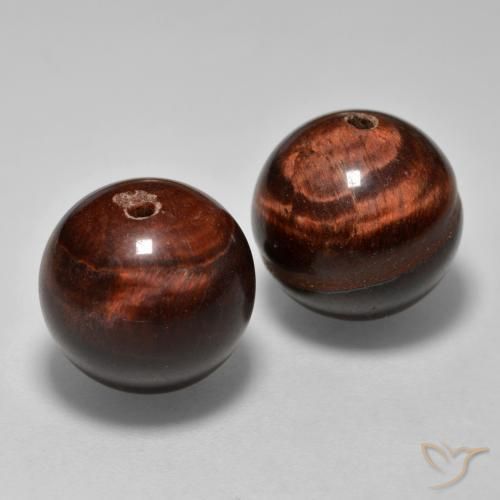 Pedras preciosas de Matriz Olho de Tigre Canela Marrom natural de 24.04 ct, Esfera / Bola, Opaco