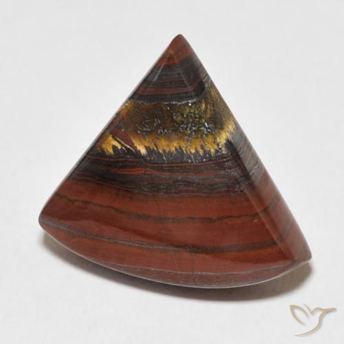 Matriz Olho de Tigre Multicolorido Natural 18.42ct, Trilhão, Opaco